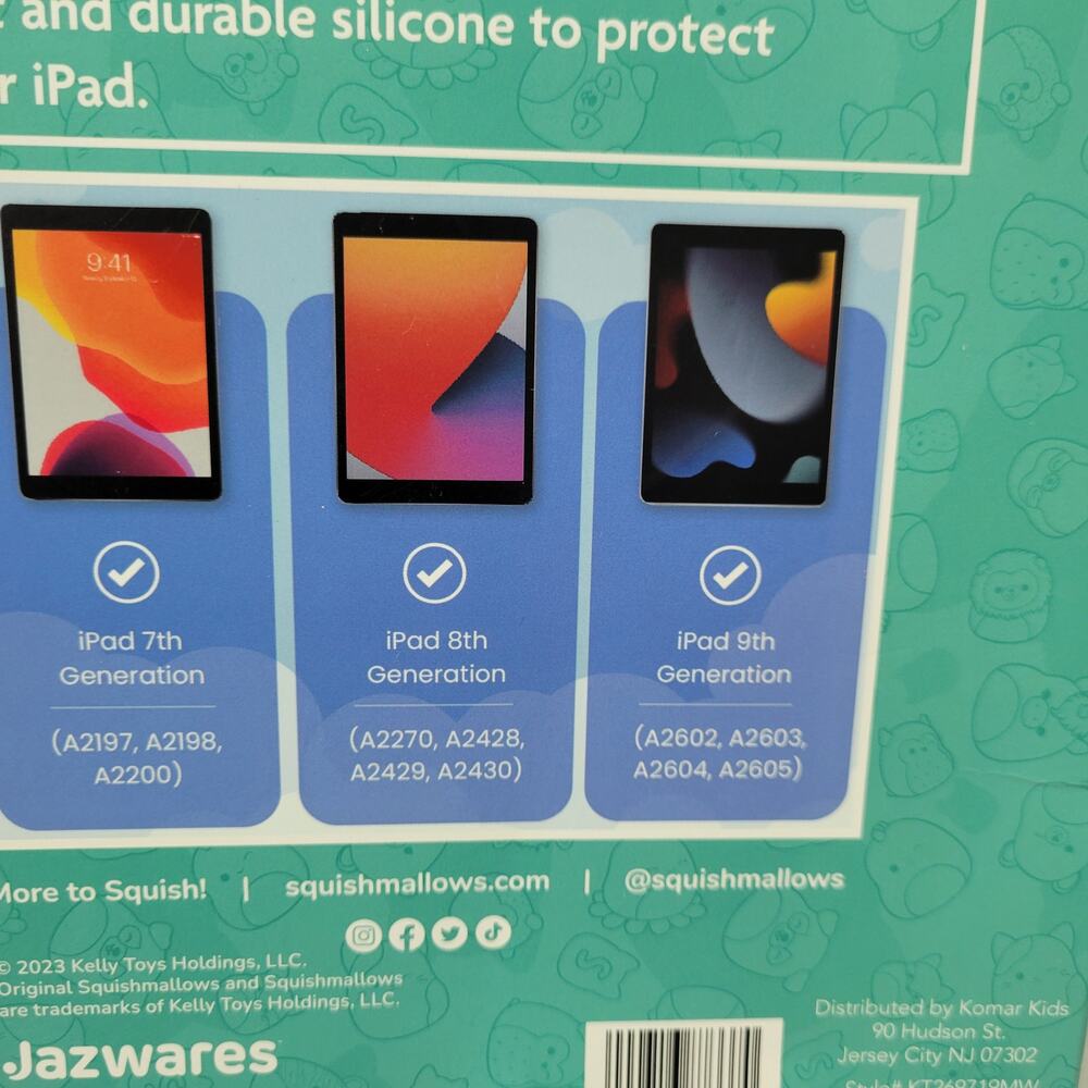 Original Squishmallows 3D Silicone 10.2 Case for Ipad Gen 7, 8, & 9 112624-1M1 - Picture 3 of 4